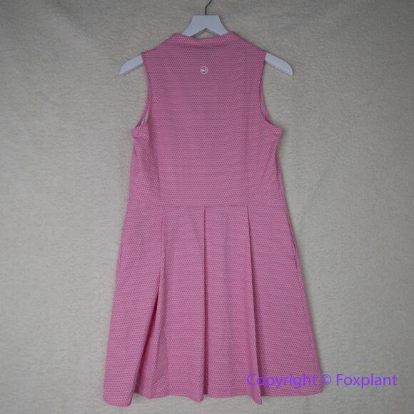 New! Vineyard Vines Sleeveless Golf Dress Pink Cloud forest Geo, size XS - Picture 7 of 16